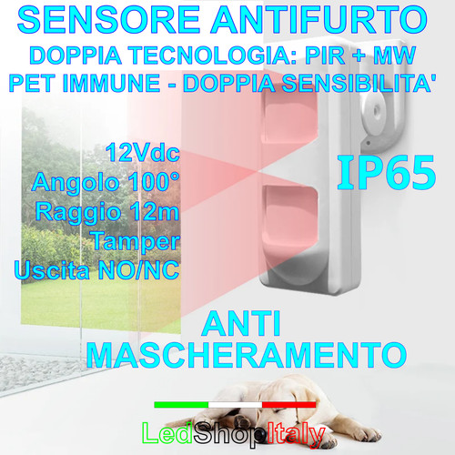 Sensore allarme antifurto dual - allarme,